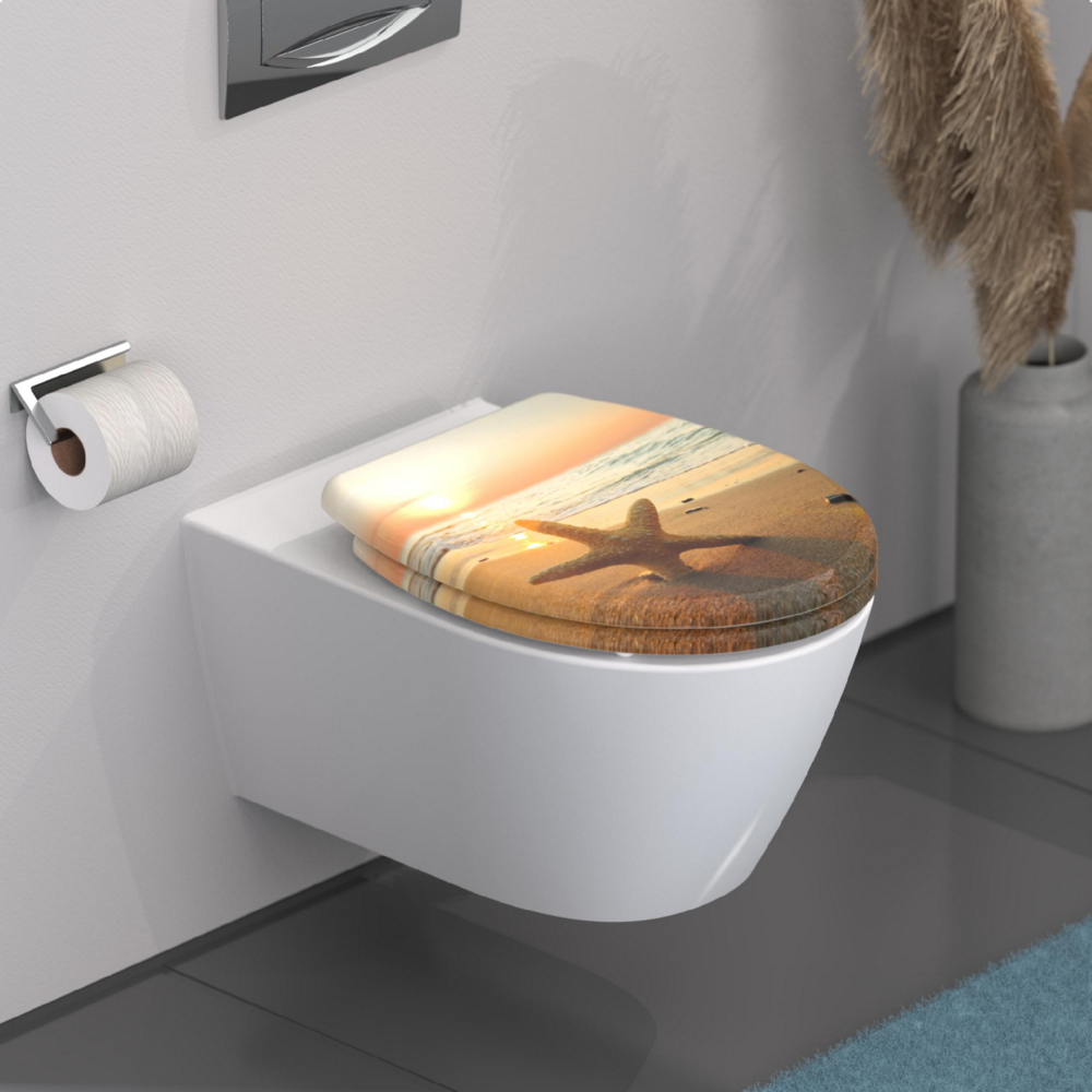 Schütte WC-Sitz SEA STAR Duroplast Motiv Strand