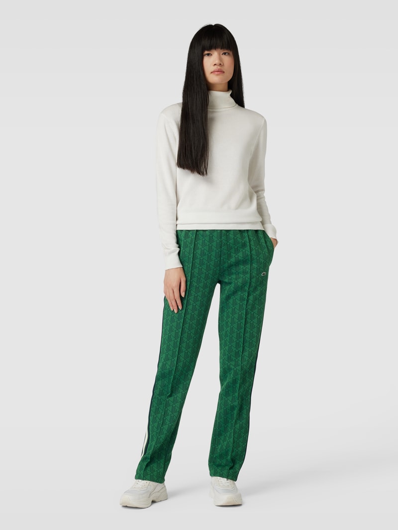 Sweatpants mit Label-Patch in grasgrün