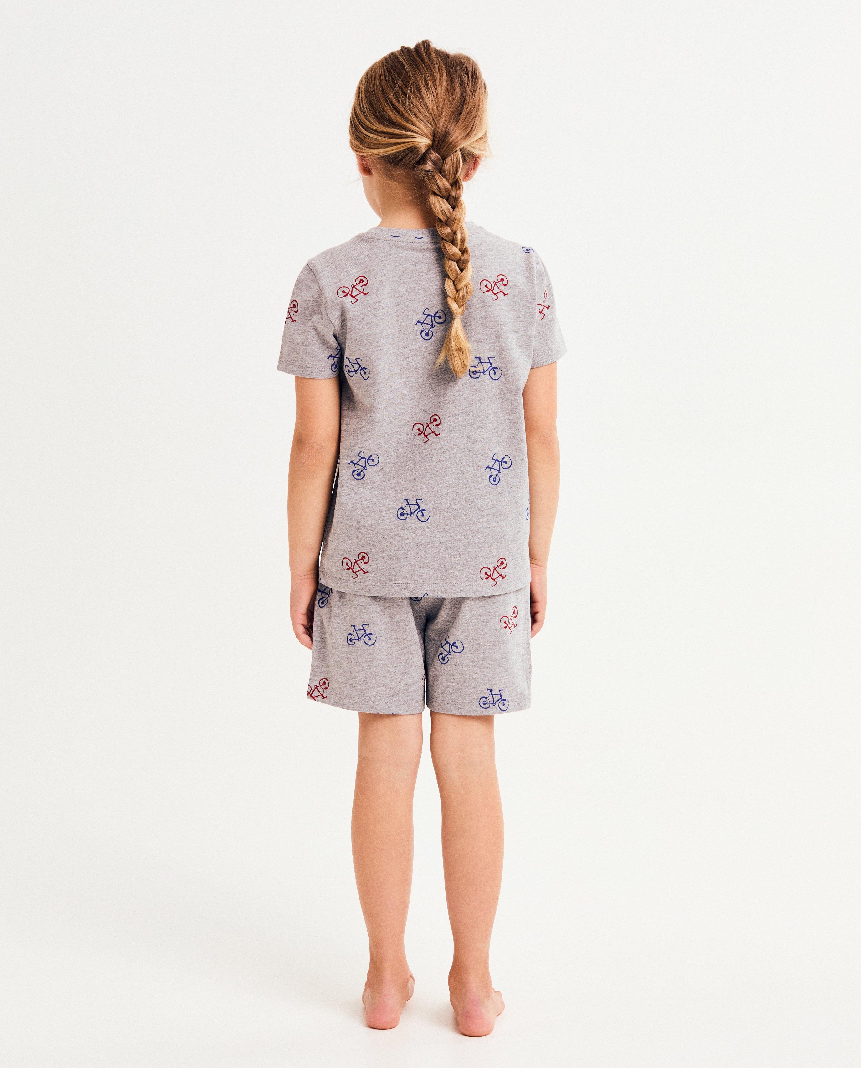 Pijamale Baptiste cu imprimeu de bicicletă de curse, unisex, 98-128 gri