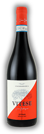 Colomba Bianca, Vitese, Syrah, DOC, Trocken, 2022, Sizilien  Colomba Bianca, Vitese, Syrah, DOC, Trocken, 2022, Sizilien  Vollmundig, fruchtig und intensiv. Jahrgang 2022 - 0,75	 Liter - Vol 14%