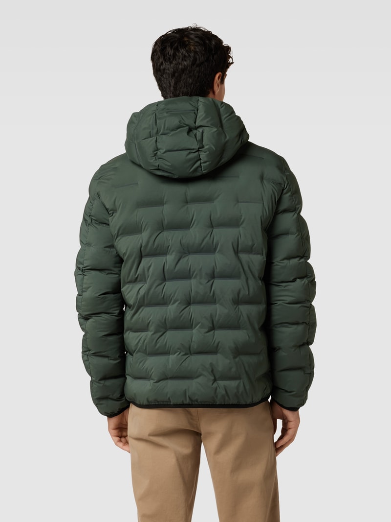 Jacke mit Strukturmuster Modell 'BRANDO' in olivgrün