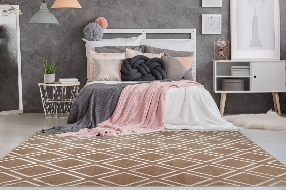 Arte Espina Hochflorteppich Monroe 300 Taupe
