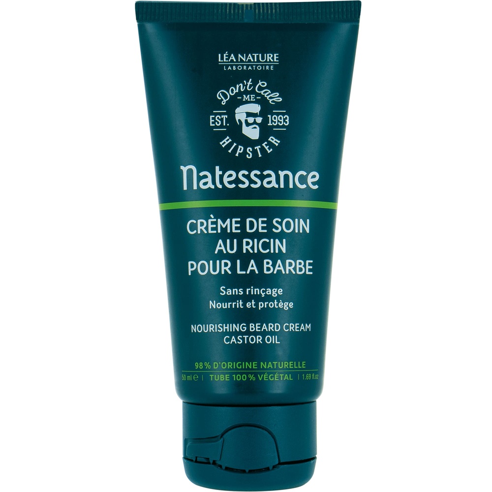 natessance Crème de soin pour la barbe au Ricin Crème barbe