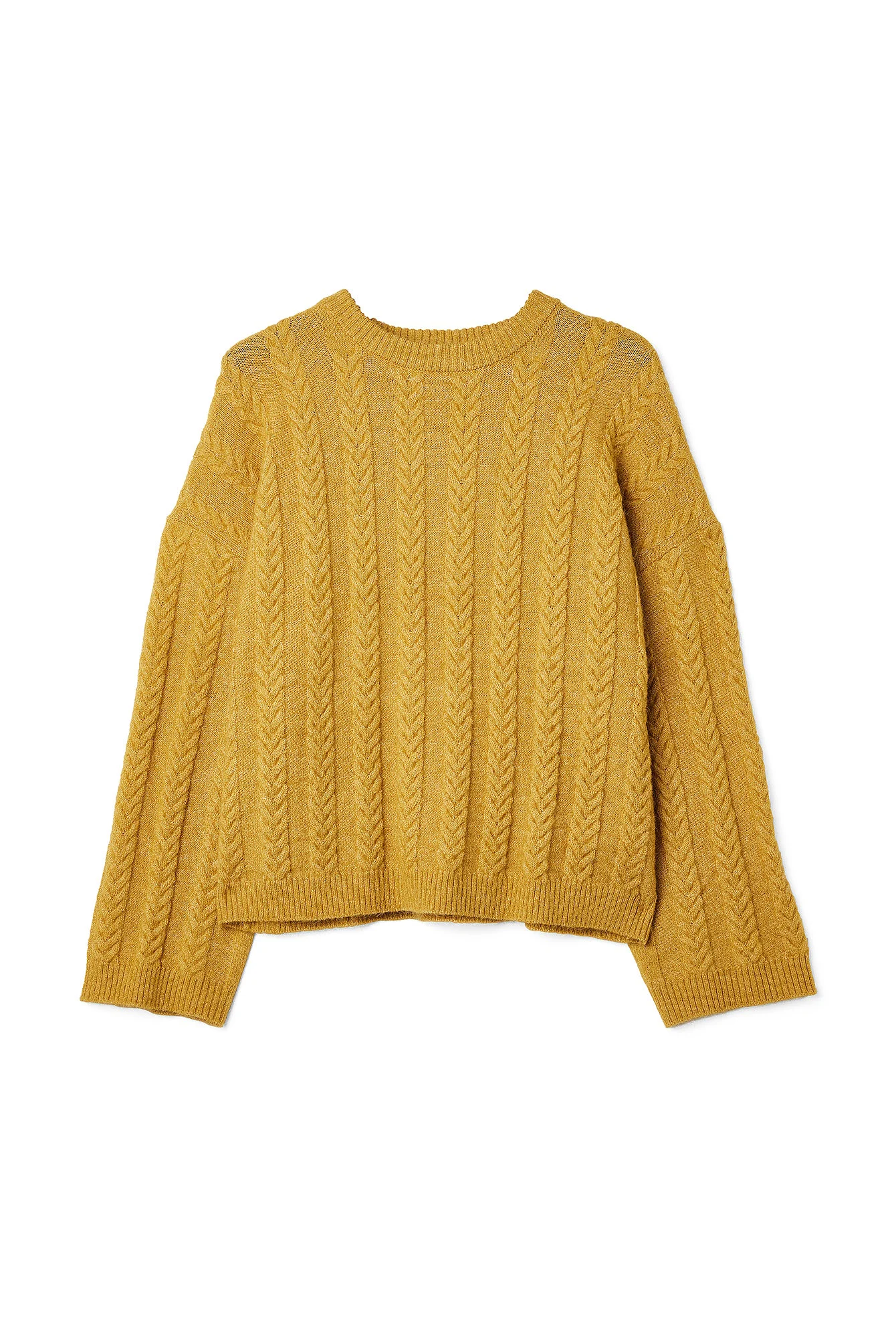Oversize-Strickpullover mit Zopfmuster