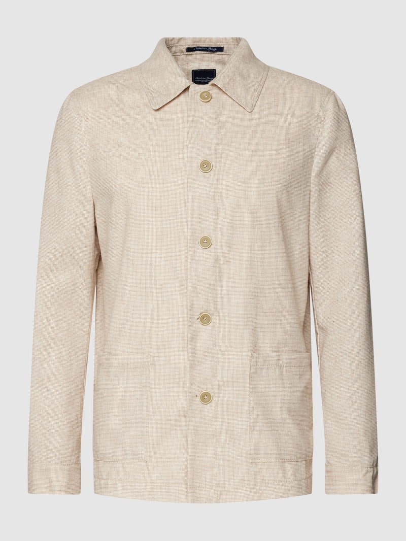 Freizeithemd mit feinem Muster in beige
