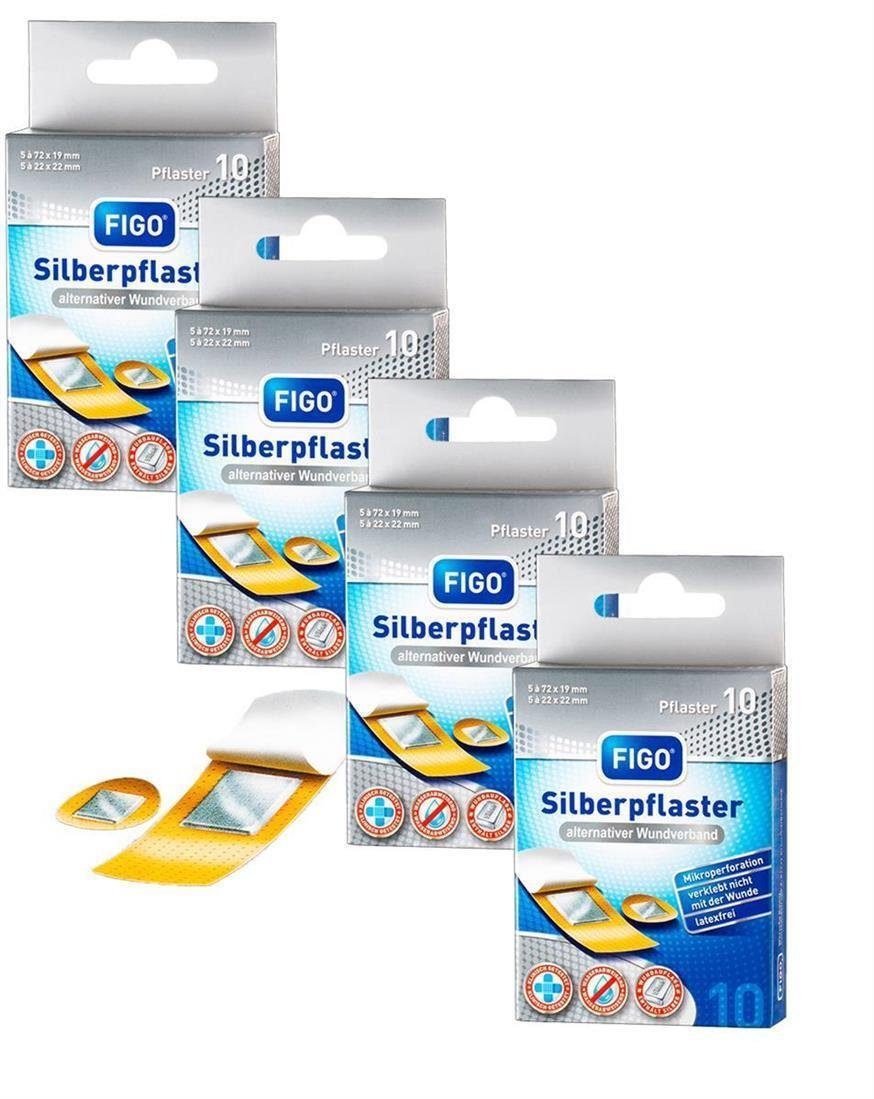 FIGO Fixierpflaster varivendo Notizblock + 40x Silberpflaster Pflaster Stripes 4x 10 Stück