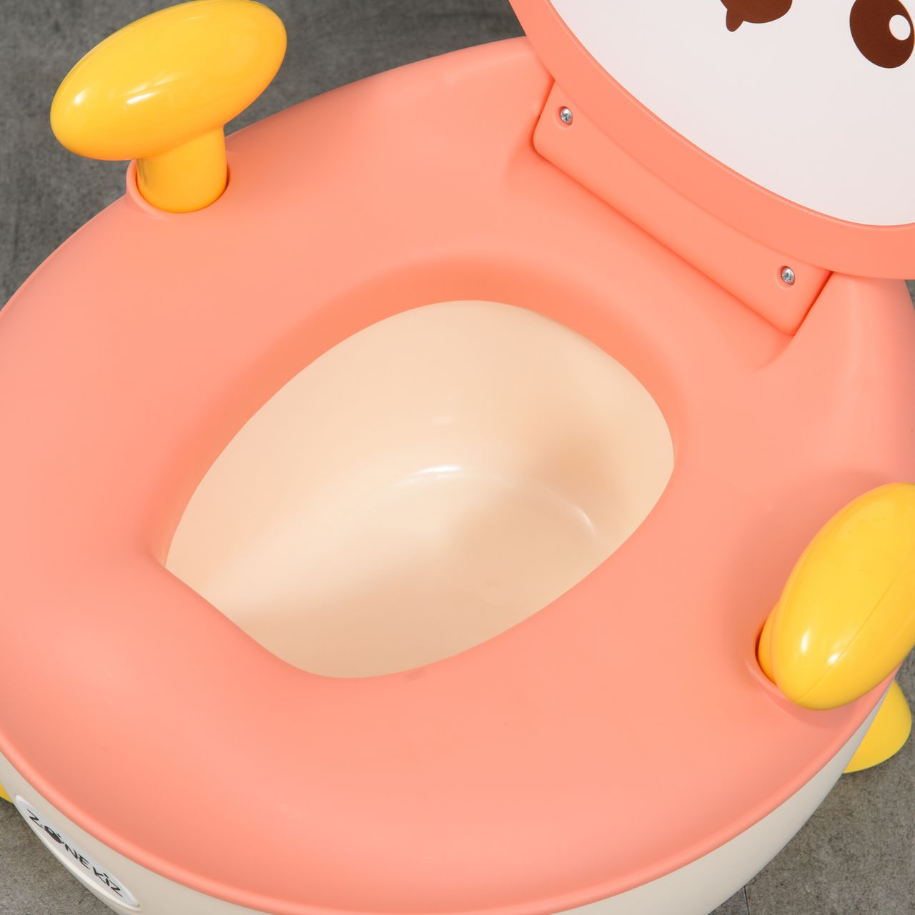 ZONEKIZ Kinder Töpfchen Kindertoilette im Fuchs-Design, Babytöpfchen mit Griff