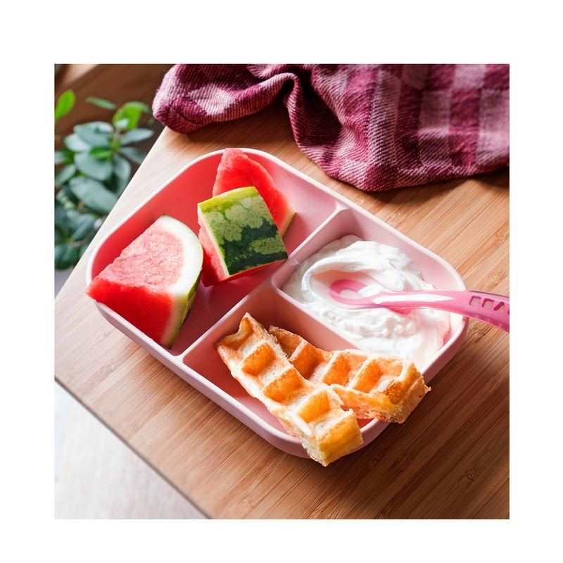 Coffret repas compartimenté 2 pièces rose Beaba