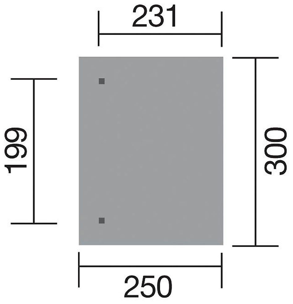 weka Terrassendach 671 Gr.1, BxT: 300x250 cm, Bedachung Dachplatten, Pfostenstärke 90 mm