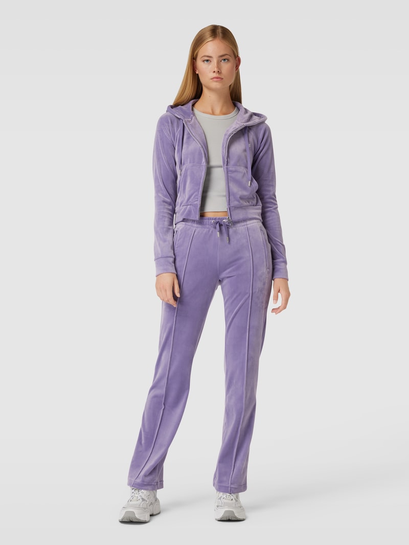 Sweatpants mit Strasssteinbesatz Modell 'TINA' in flieder