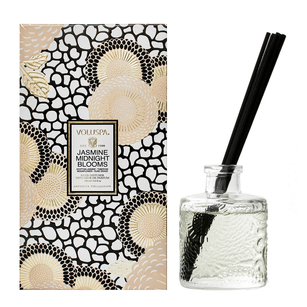 voluspa Jasmine Midnight Blooms Reed Diffuser Diffuseur