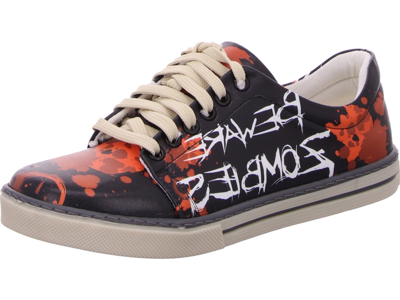 DIVERSE Freizeit Schnürer rot BEWARE ZOMBIES