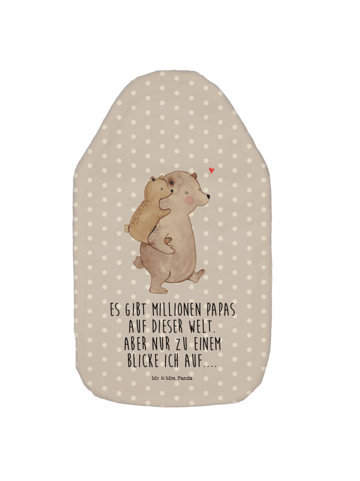 Mr. & Mrs. Panda Wärmflasche Papa Bär mit Spruch in Grau Pastell günstig kaufen onesize