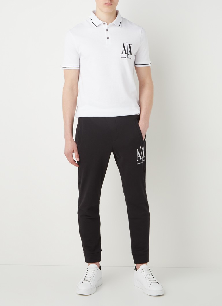 Polo Armani Exchange de corte regular em algodão piqué com logotipo.