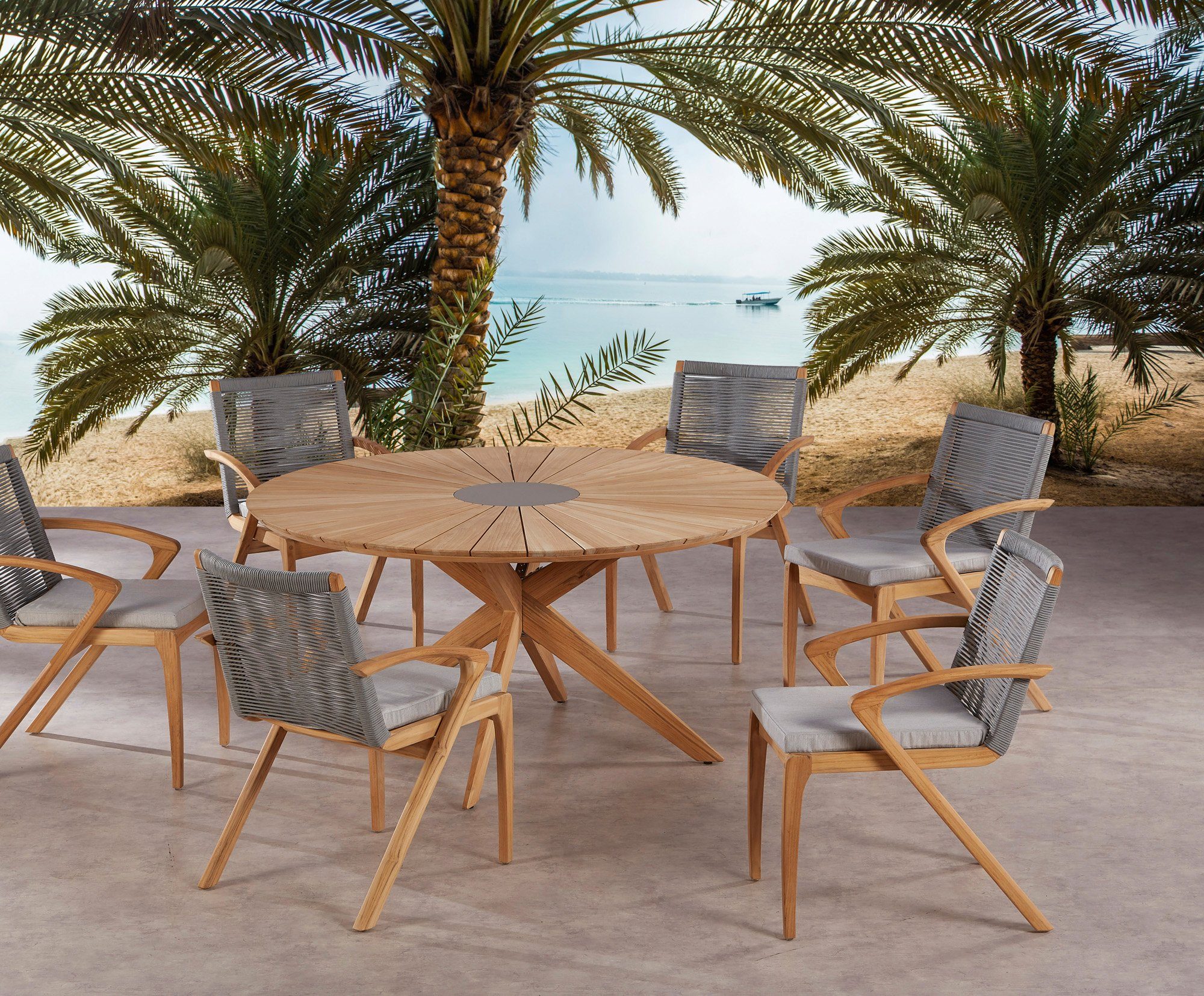 Best Gartensessel Agadir (1-St), Teakholz, grau