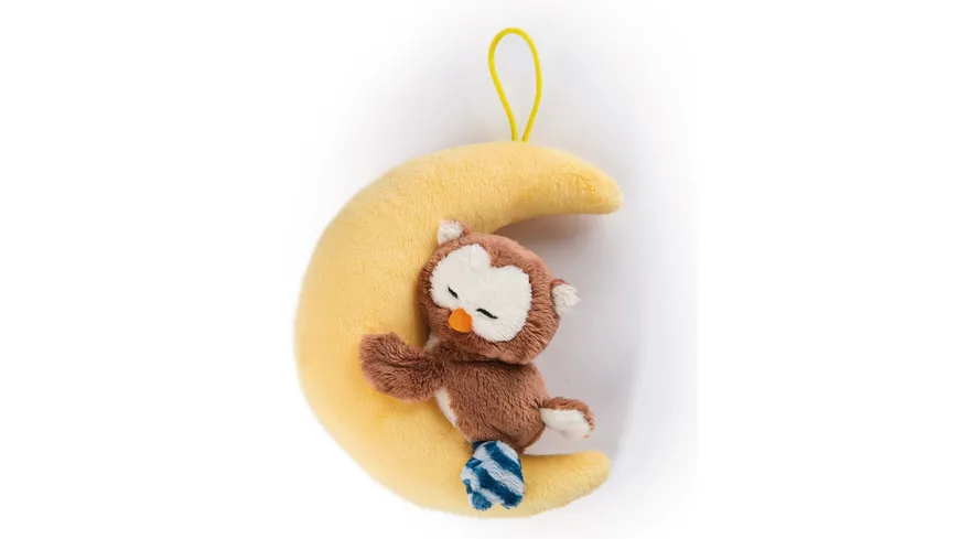 NICI Eule Oscar 9cm & Mond, mit Loop