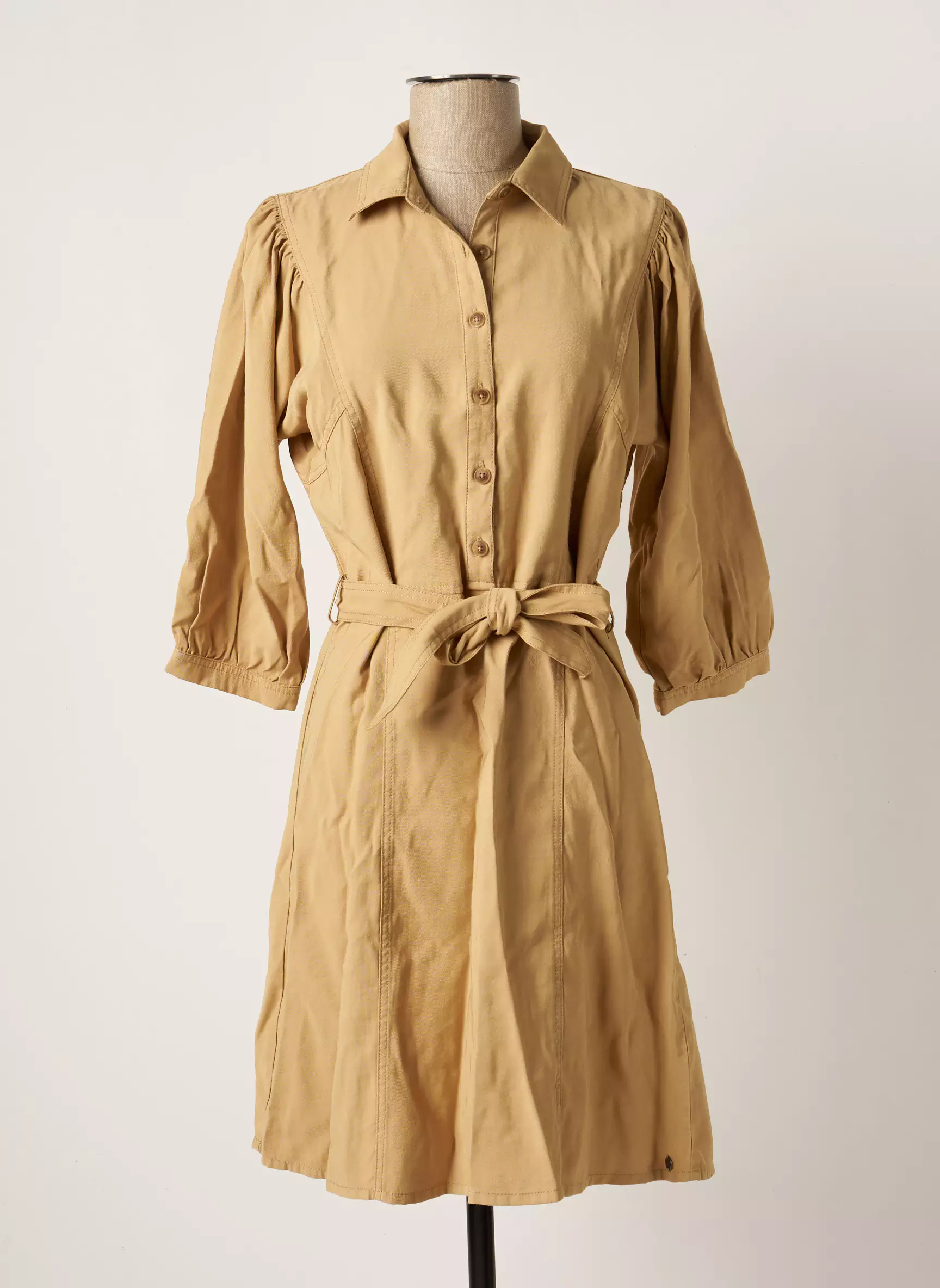 Garcia Robes Mi Longues Femme couleur beige