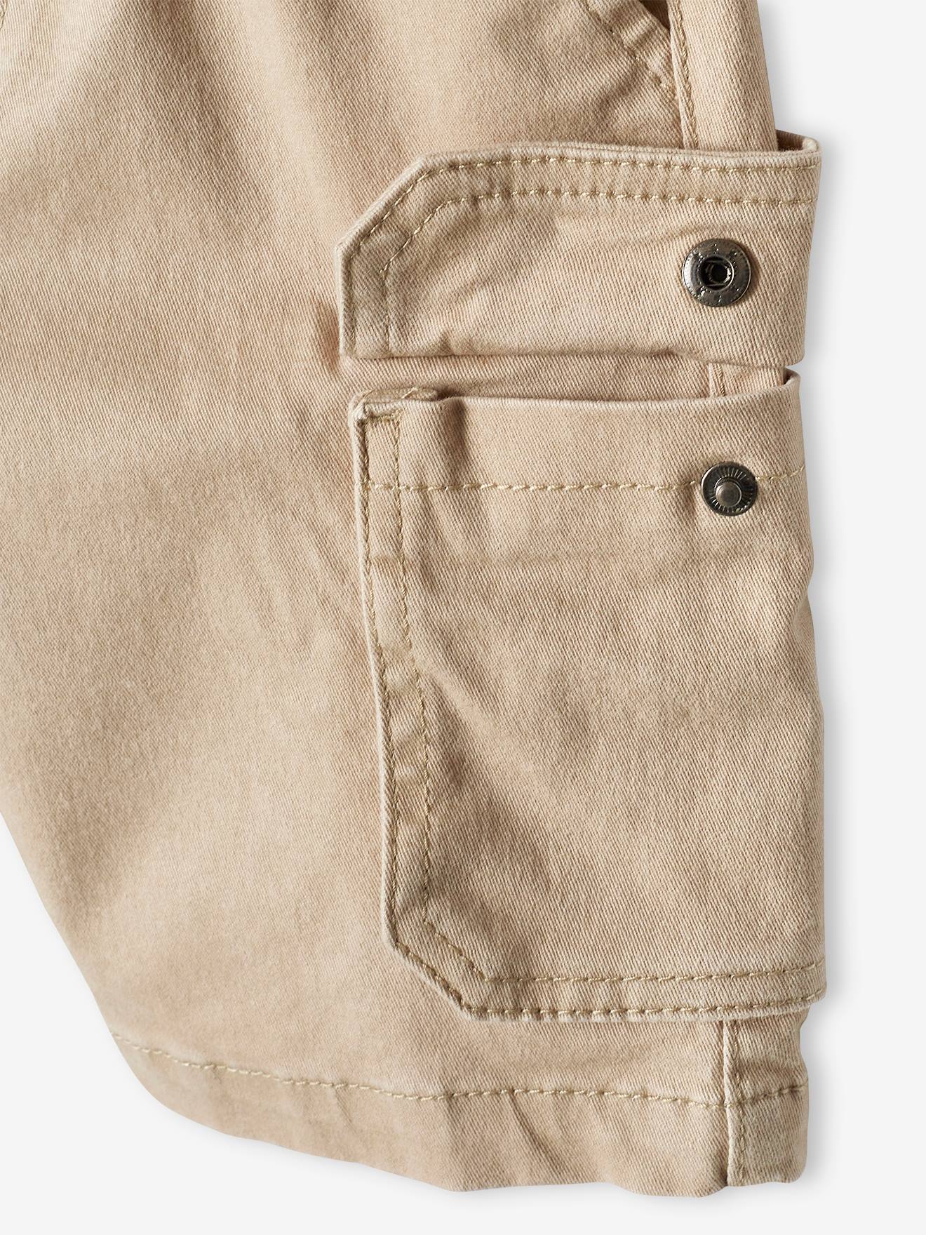 Short battle garçon facile à enfiler beige