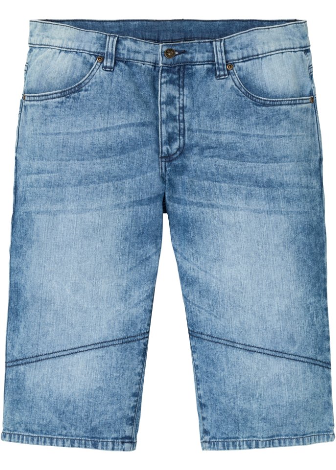 Stretch-Jeans-Long-Bermuda, Regular Fit