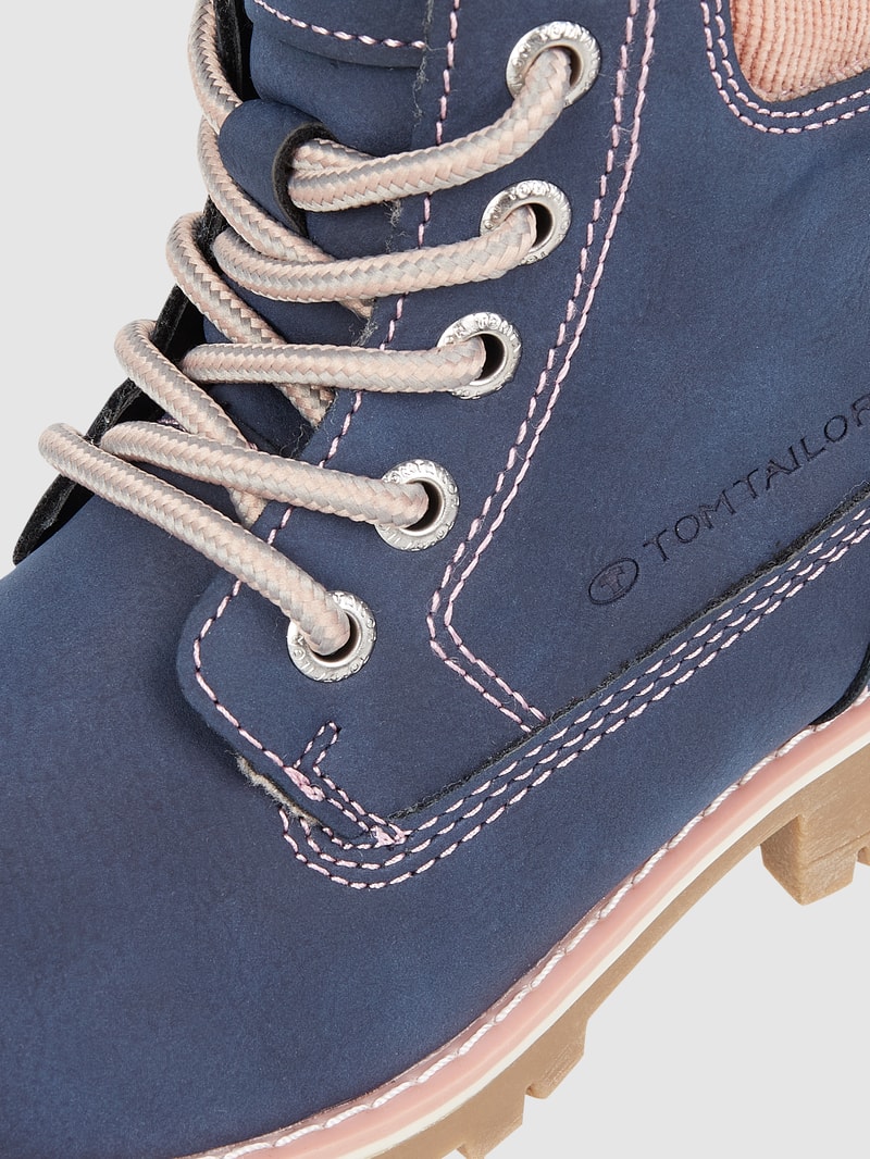 Boots in Leder-Optik in blau