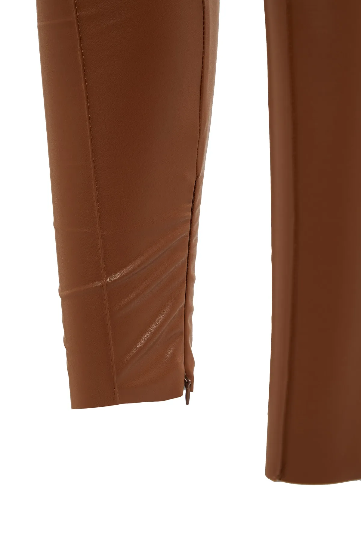 Trendyol Collection  Leggings - Braun - Mittlerer Bund
