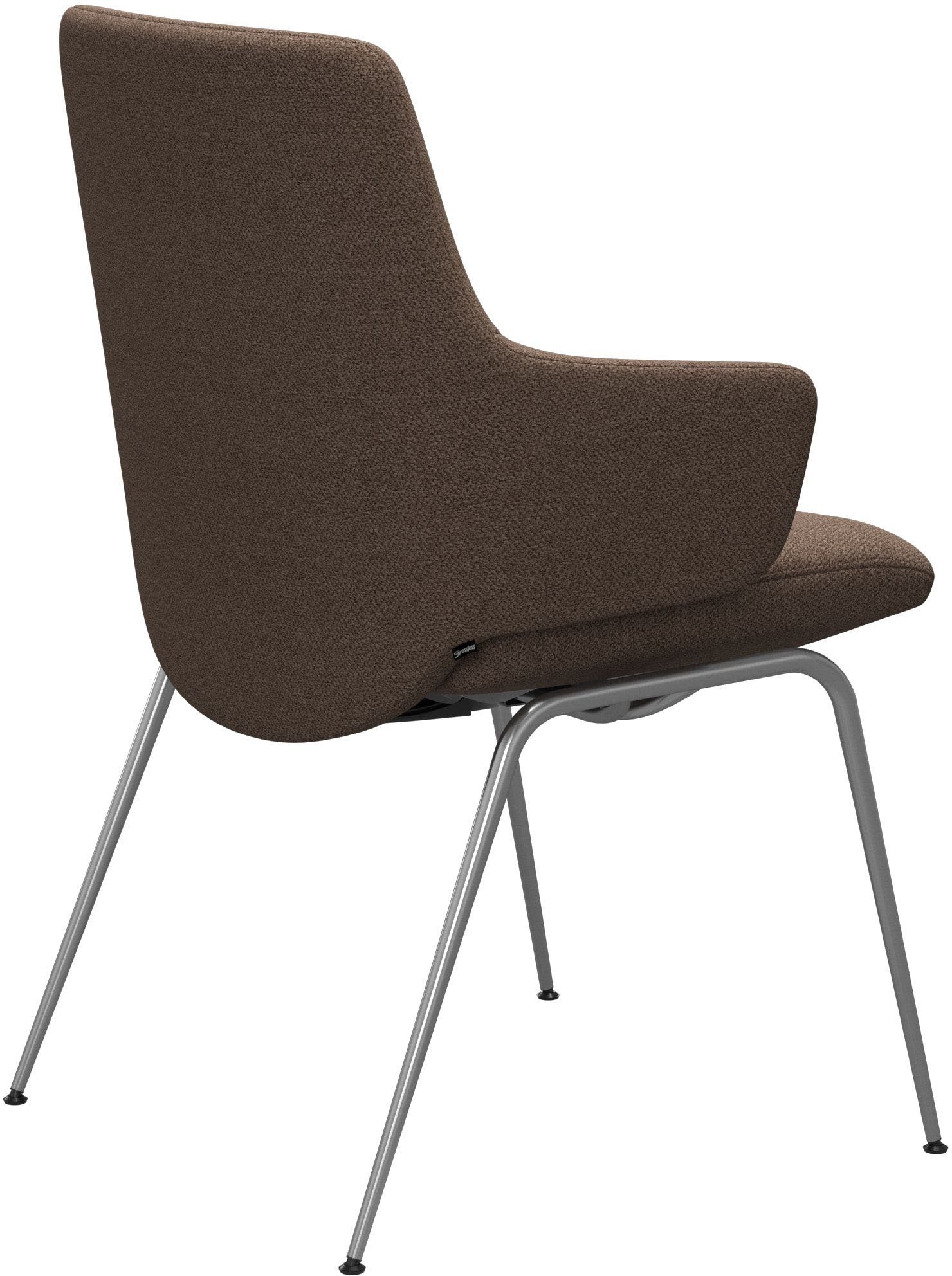 Stressless® Polsterstuhl Laurel, Low Back mit Armlehne, Größe L, mit Beinen aus Stahl in Schwarz matt