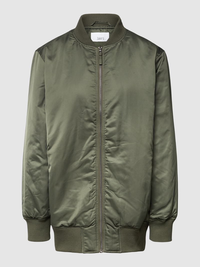 Jacke mit seitlichen Eingrifftaschen in schilf
