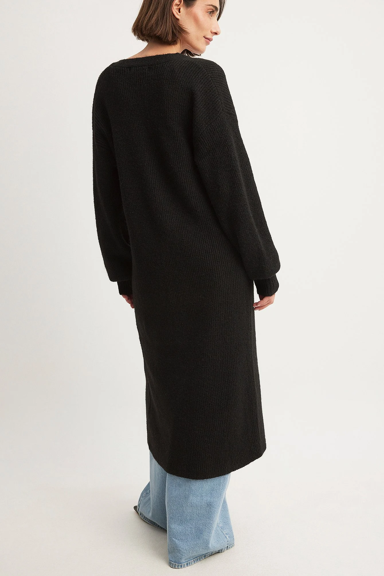 Lange Strickjacke