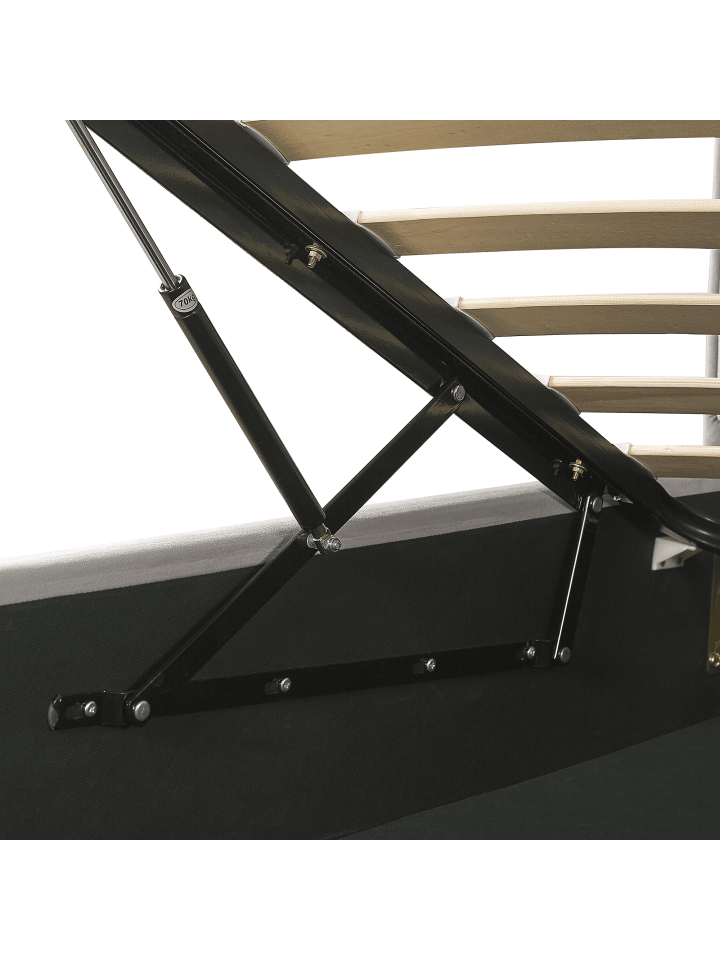 Beliani Doppelbett SEZANNE in Grau/Schwarz - (W) 190 x (H) 142 x (L) 215 cm günstig kaufen onesize