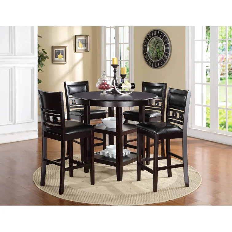 Round Solid Wood Dining Set