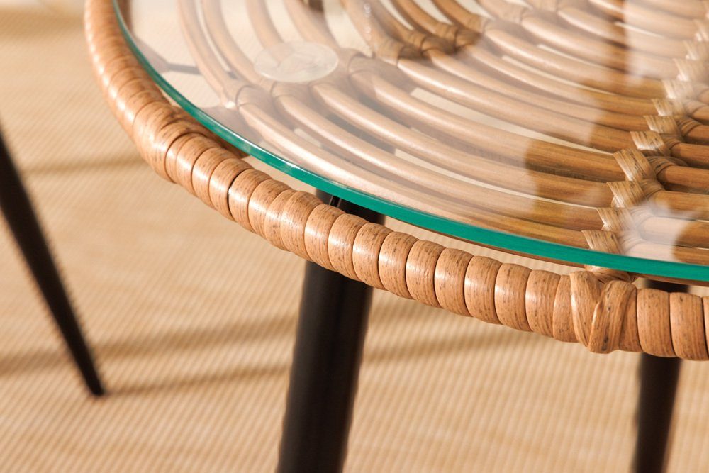 riess-ambiente Balkonset PARIS braun, (Set, 3-tlg), Garten · Terrasse · Tisch · Stühle · Sitzgruppe · Outdoor · Design