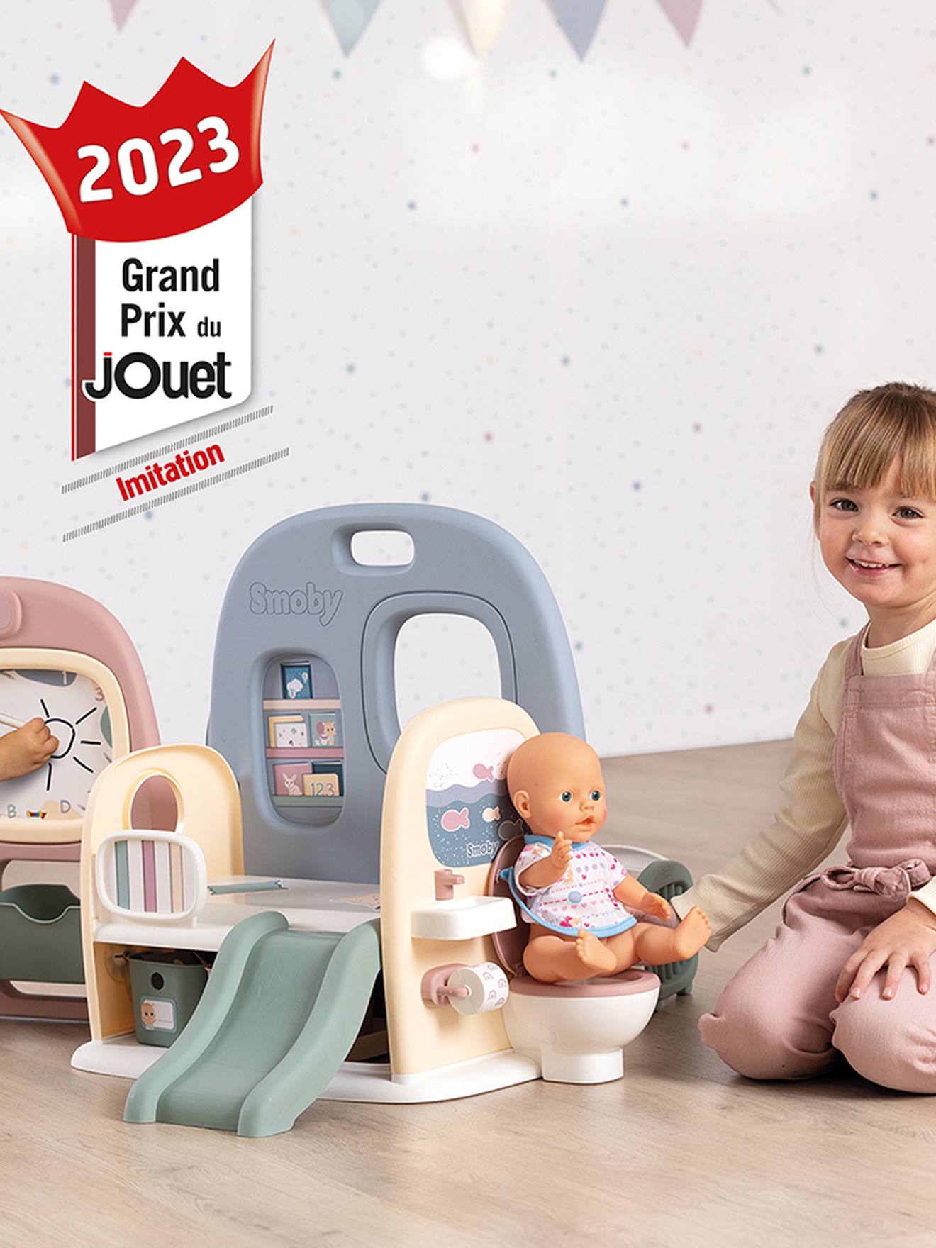 Smoby Spielset Puppen-Kita Baby Care SMOBY - mehrfarbig