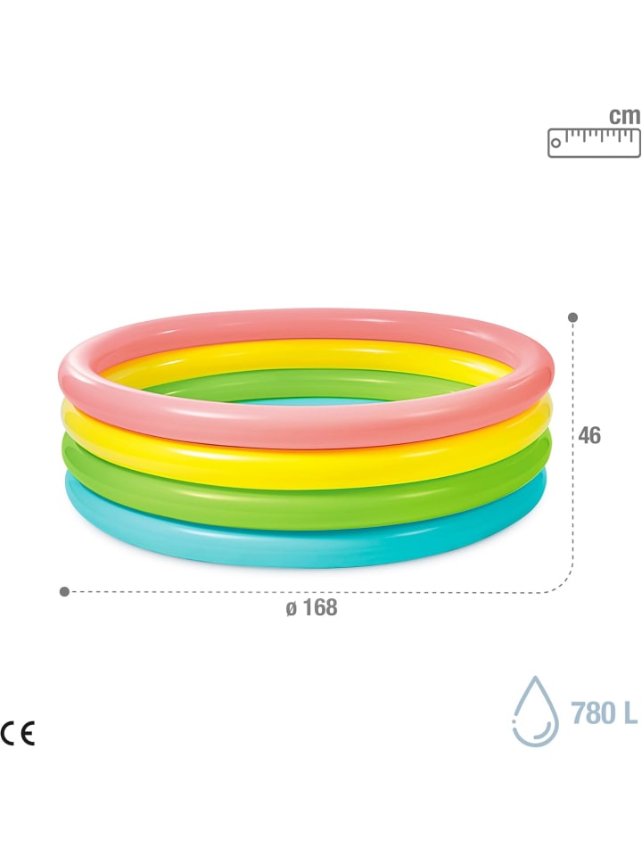 Intex Planschbecken Sunset Glow Baby Pool, 4-Ring (168x46cm) in bunt günstig kaufen onesize