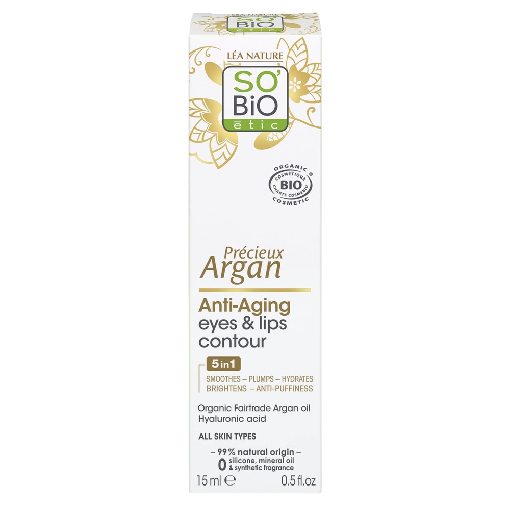 LÉA NATURE SO BiO étic Contour yeux et lèvres Anti-Âge, Précieux Argan Contour yeux et lèvres