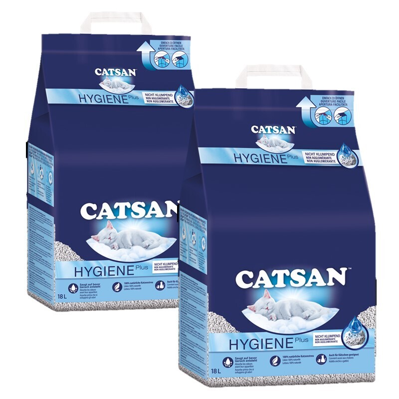 CATSAN Katzenstreu CATSAN Hygiene Plus Streu 2x18 l