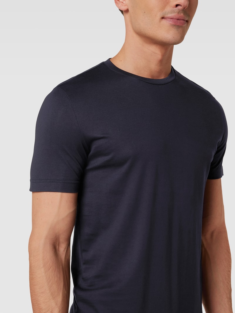T-Shirt mit Rundhalsausschnitt in marineblau