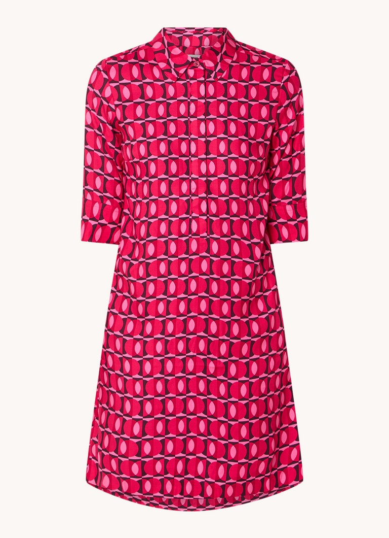 Rochie-tunică Hobbs Marciella cu mânecă scurtă și imprimeu