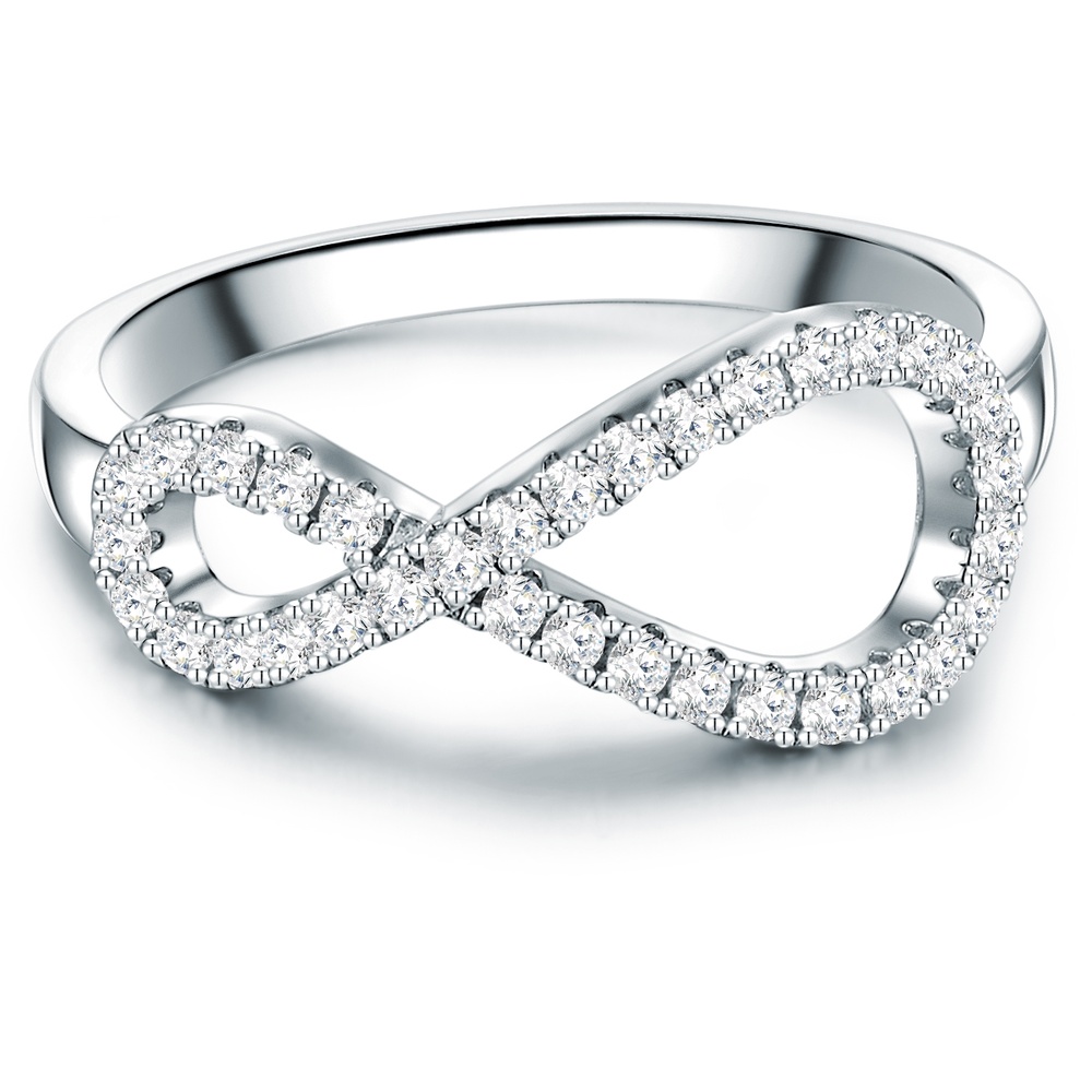 Trilani Bague en argent Argent sterling Oxyde de zirconium (CZ) en Argent Bague