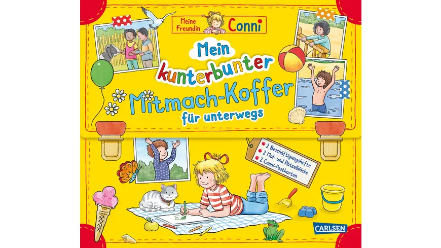Conni Gelbe Reihe (Beschäftigungsbuch): Mein kunterbunter Mitmach-Koffer für unterwegs (Buch-Set für die Ferienzeit)