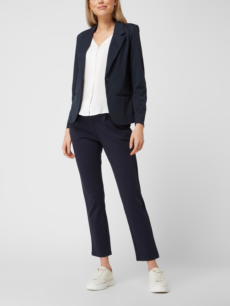 Blazer mit Reverskragen in marineblau