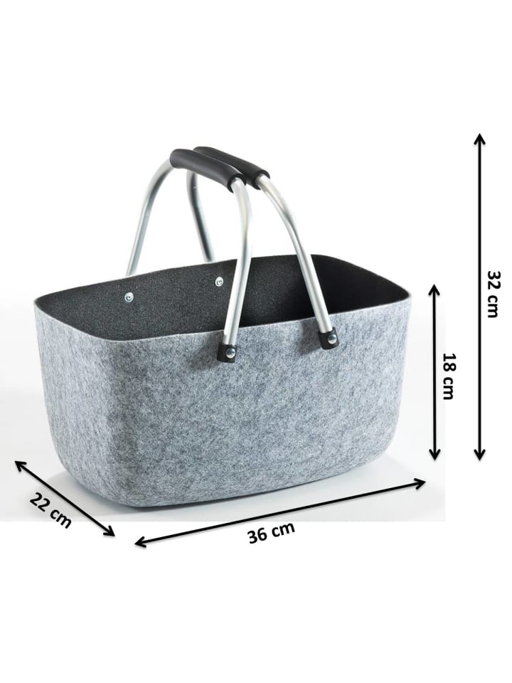 kobolo Einkaufskorb KLAPPBLACK36 in Grau günstig kaufen onesize