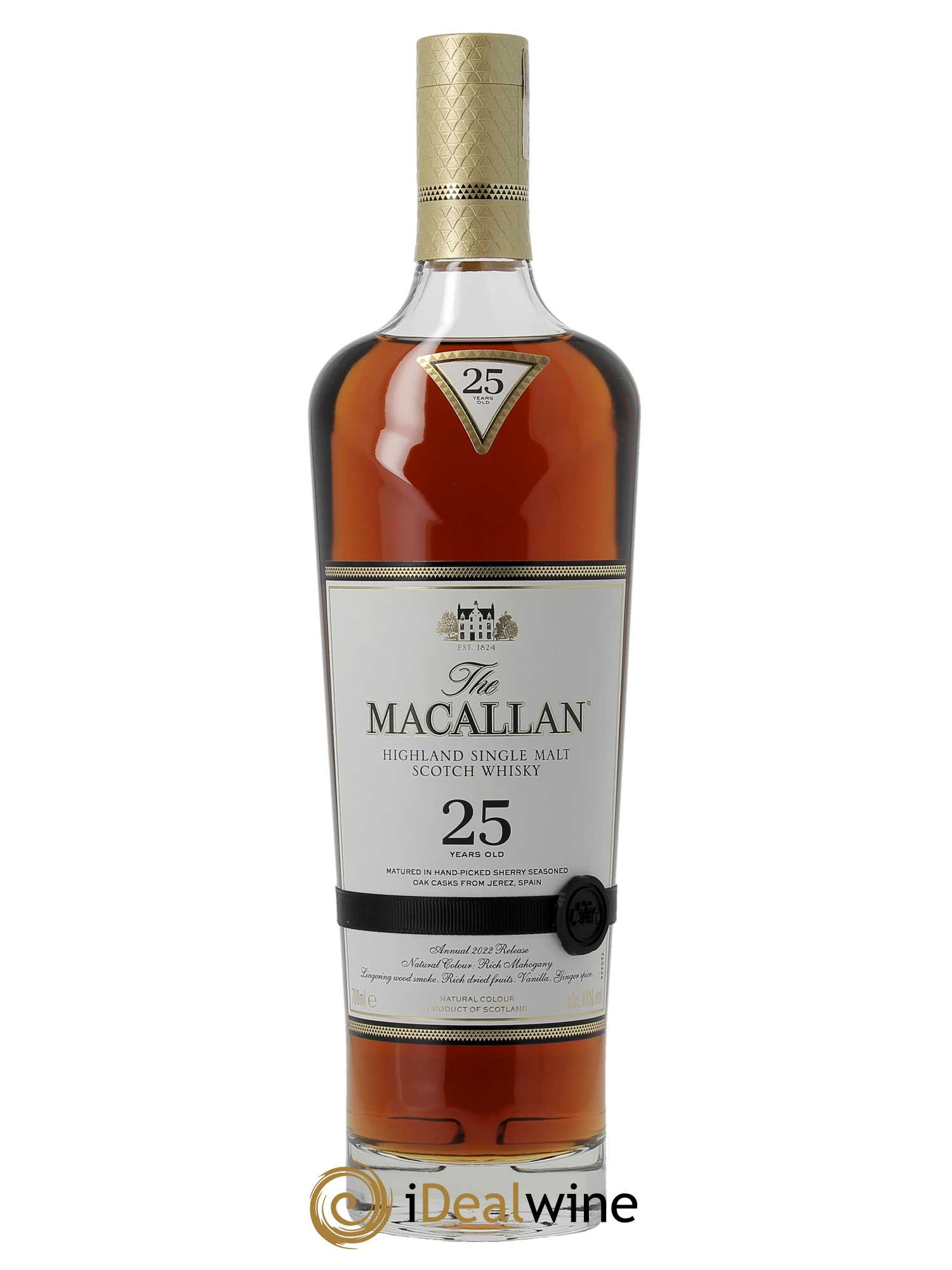 Whisky Macallan (The) 25 years Of. Sherry Oak Casks (70cl)  - Lot de 1 Bouteille