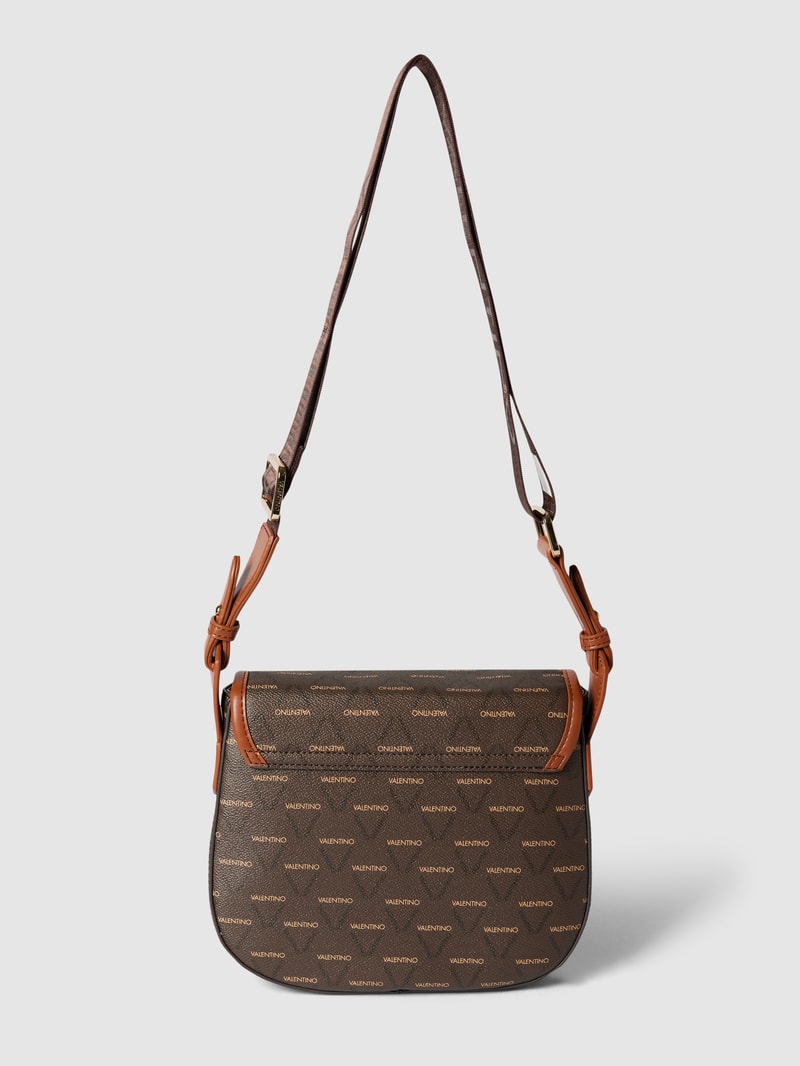 Handtasche mit Allover-Logo-Muster Modell 'RAVIOLI' in dunkelbraun