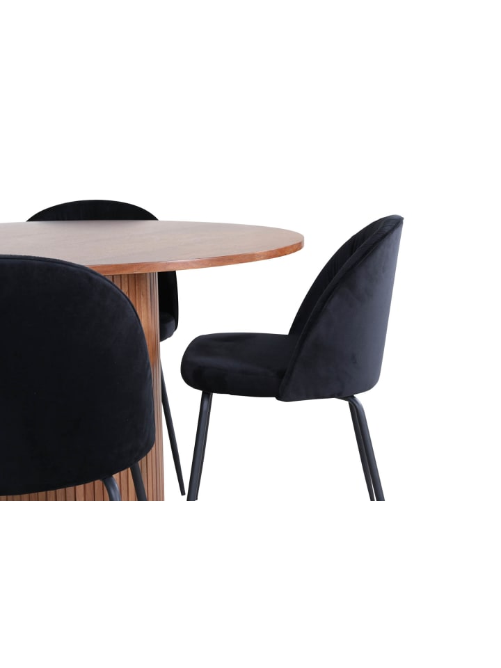 ebuy24 Essgruppe Bianca 20 Schwarz 110 x 110 cm günstig kaufen onesize