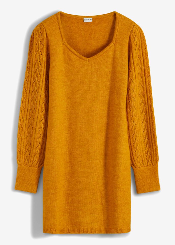 Strickkleid mit Ajourmuster