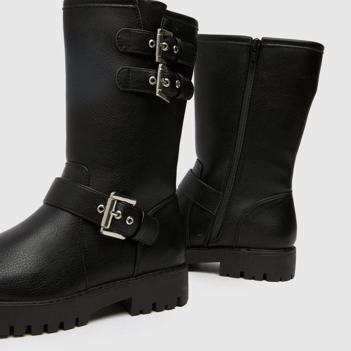 Schuh črni motoškornji cassia za dekleta