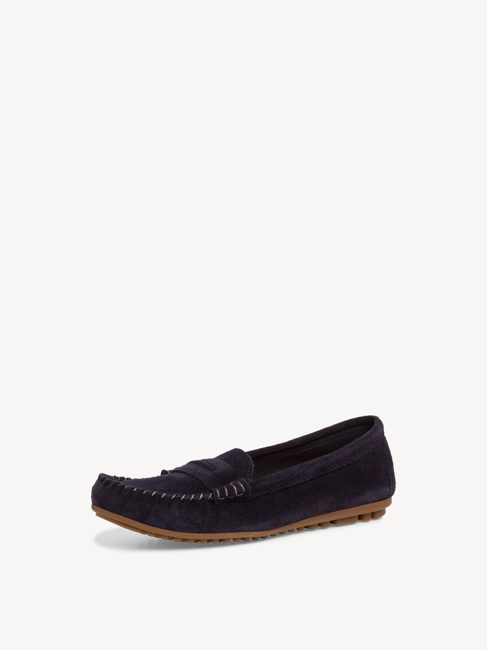 Mocassin en cuir - bleu