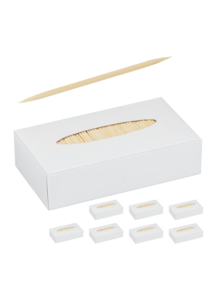 relaxdays 8000 x Zahnstocher in Natur - (L)6,5 cm günstig kaufen onesize