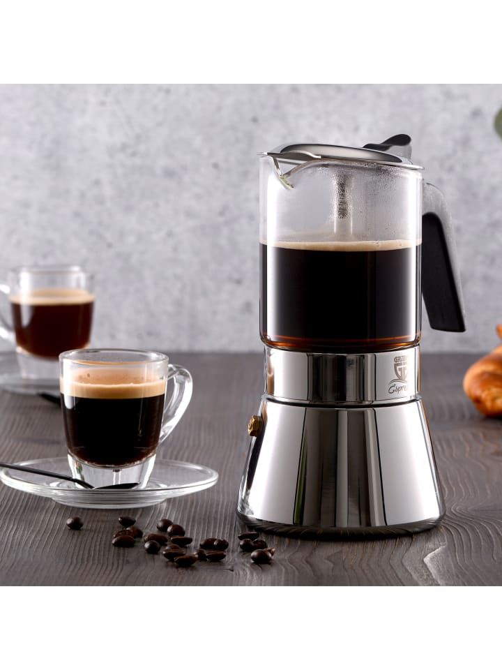 GRÄWE Espressokocher mit Glaskanne in silber günstig kaufen