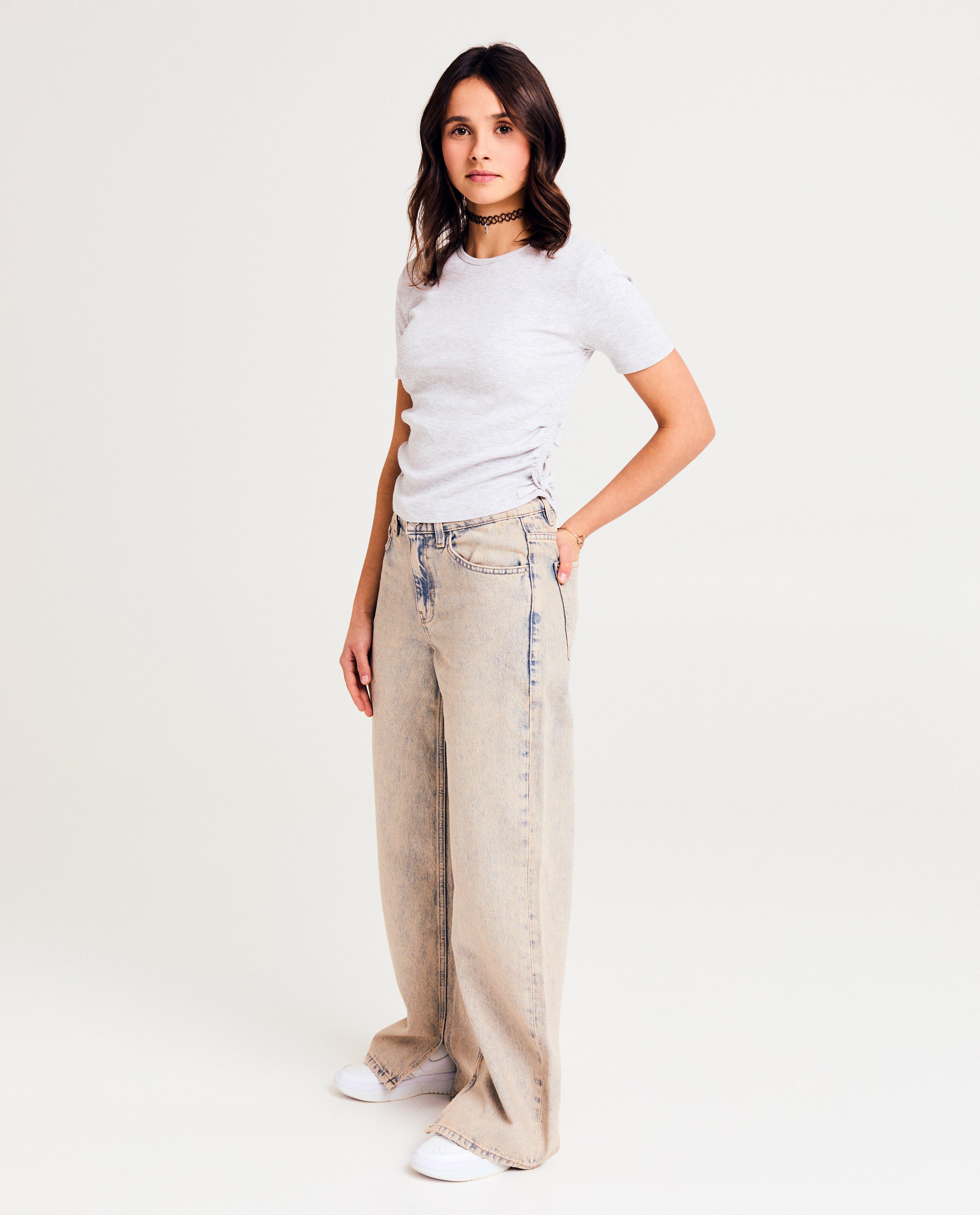 Tricou Groggy cu model cu nervuri fine gri deschis